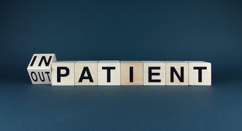 Inpatient vs Outpatient Rehab Concept