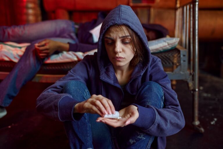 Two people in traditional facilities setting during the residential addiction treatment and recovery process.