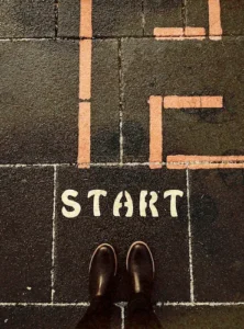 Feet At Starting Line - First Step