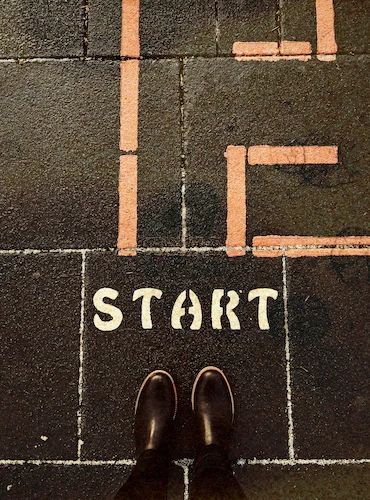 Feet At Starting Line - First Step