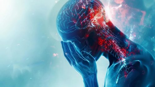 Abstract image representing physical discomfort or illness