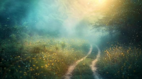 Abstract image representing a clear path or journey towards recovery and well-being